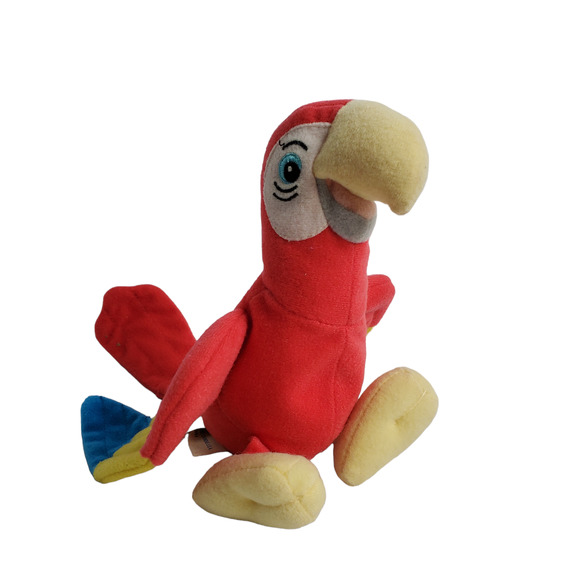Disney Star Bean Waddleswoth Parrot Plush Bird 6" Stuffed Animal Beanbag - Picture 1 of 7